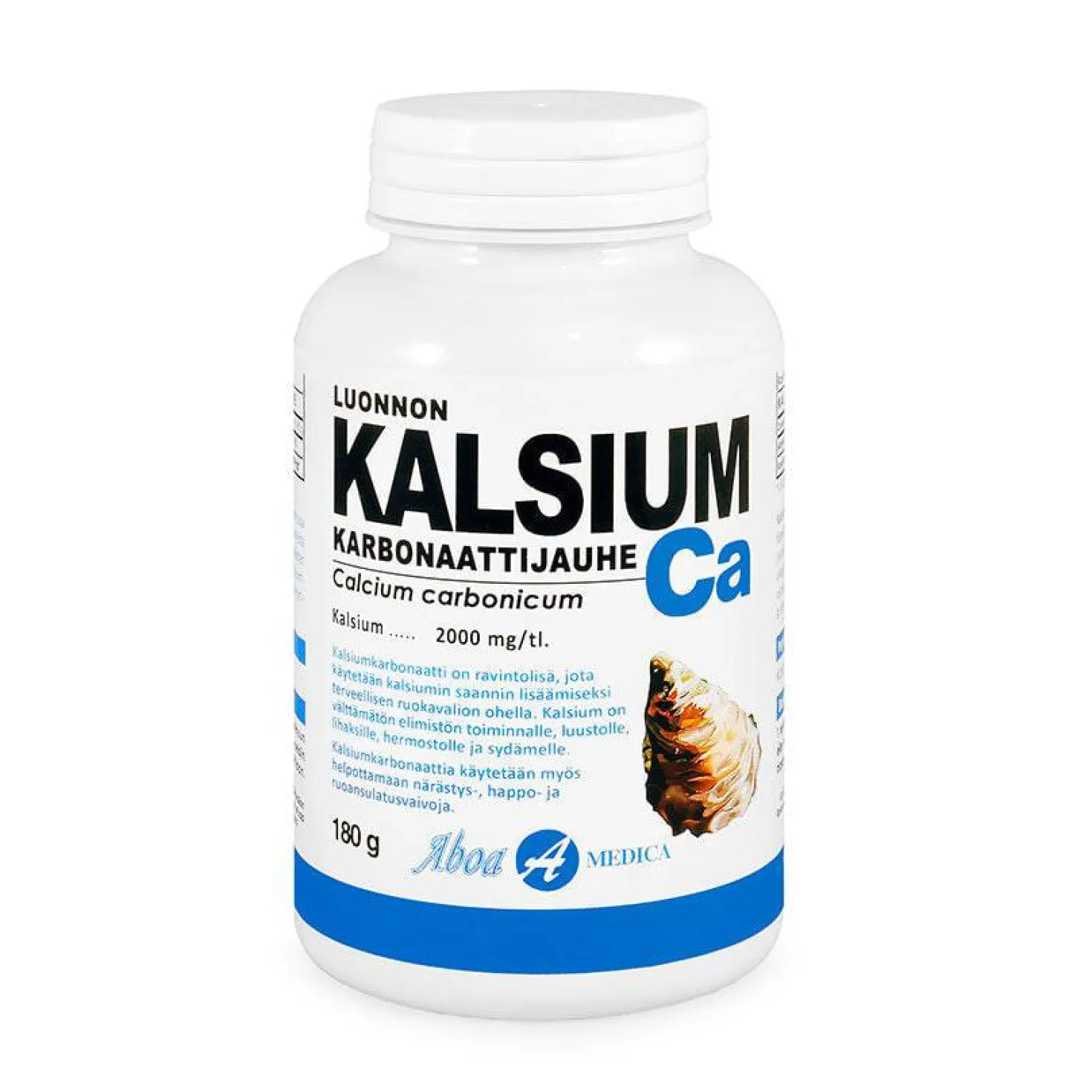 Aboa Medica Luonnon Kalsium Karbonaattijauhe 180 g