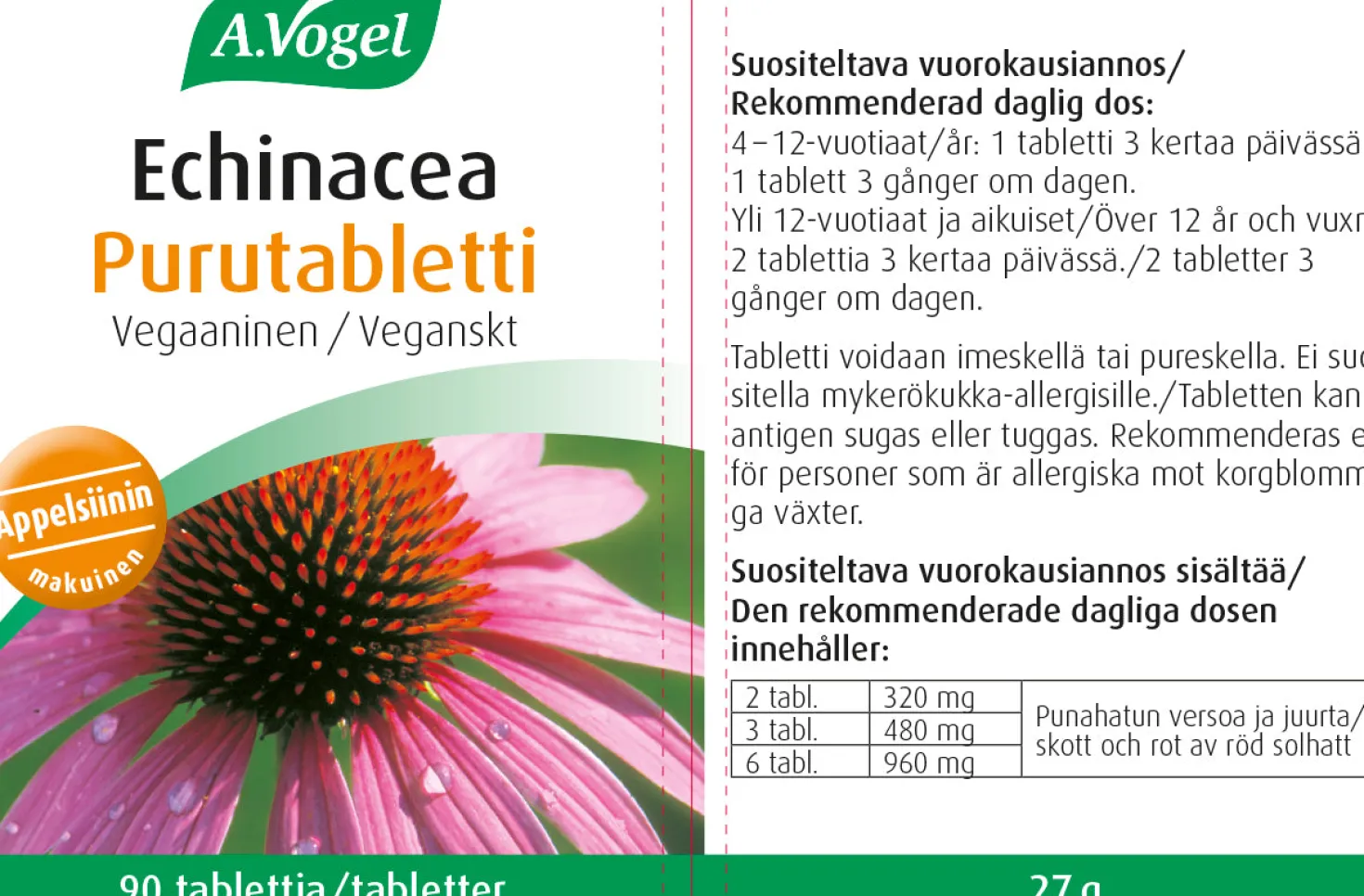 A.Vogel Echinacea Purutabletti 90 tabl.