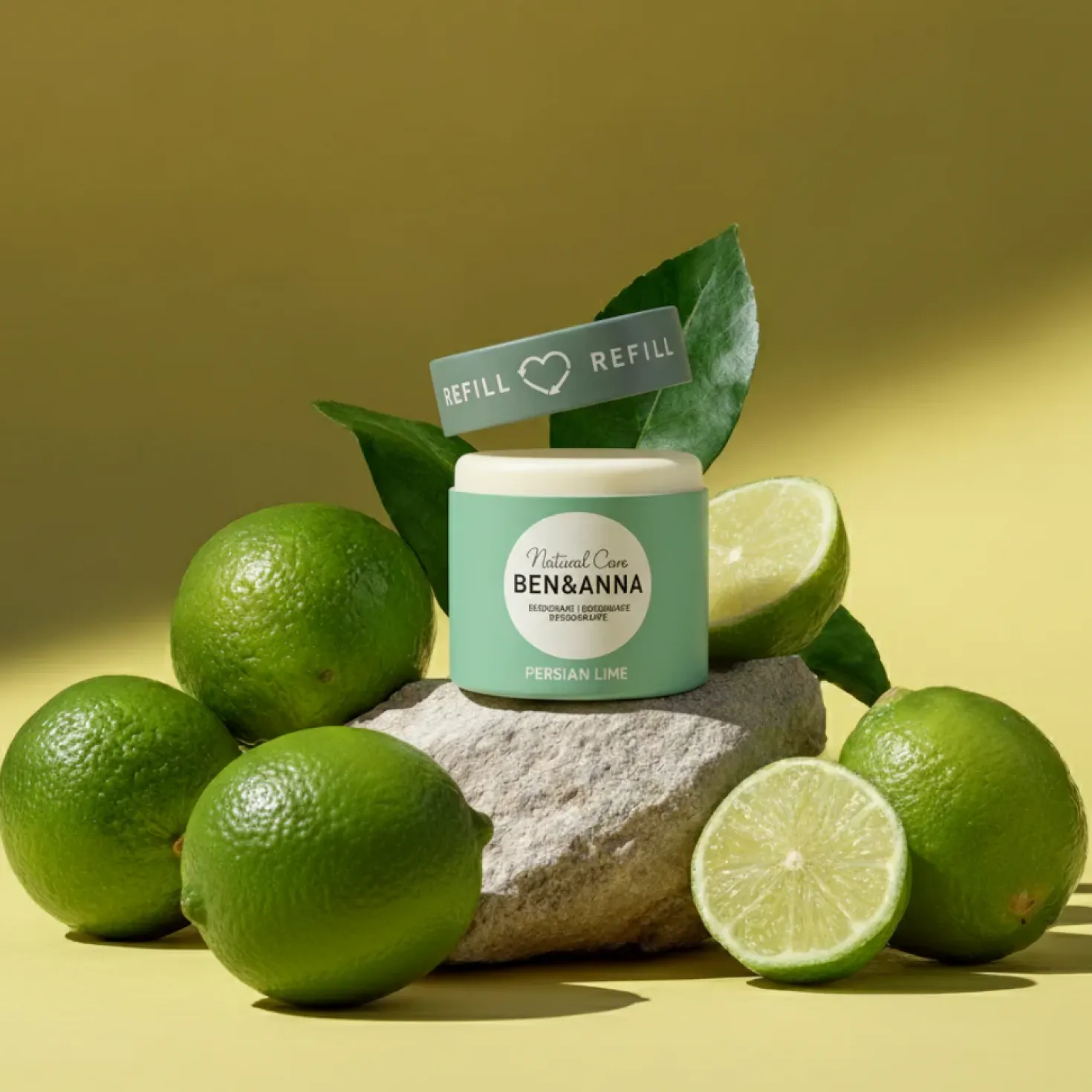 Ben & Anna Persian Lime - Deodorantti Täyttöpakkaus 40 g - poistuu