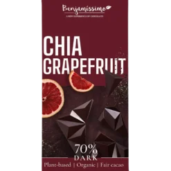 Benjamissimo Tumma Suklaa 70% Chia & Greippi 60 g
