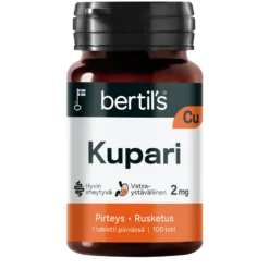Bertil's Kupari 2 mg 100 tabl. - Hyvin imeytyvä aminohappokelaatti