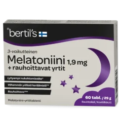 Bertil's Melatoniini + Rauhoittavat yrtit 1,9 mg 60 tabl.