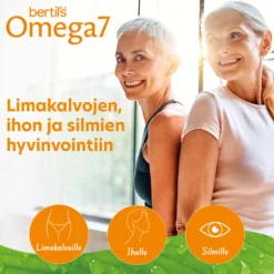 Bertil's Omega7 Kaksoistyrniöljy 150 kaps. Markkinoija: Midsona
