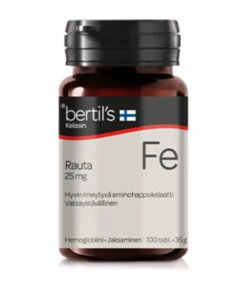 Bertil's Rauta 25 mg - Rauta-aminohappokelaatti 100 tabl.