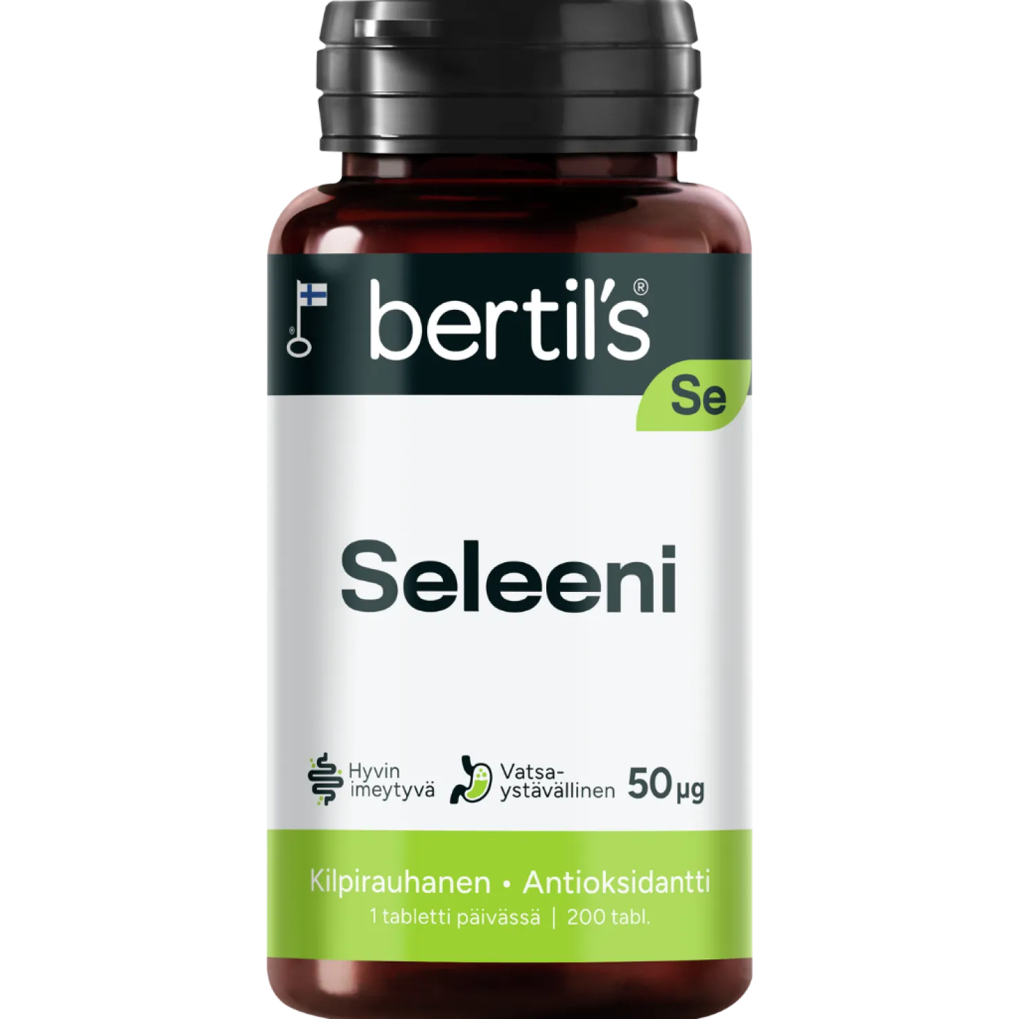 Bertil's Seleeni 50 µg 200 tabl. - Aminohappokelaattitabletti