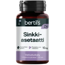 Bertil's Sinkkiasetaatti 10 mg 120 tabl. - Imeskelytabletti