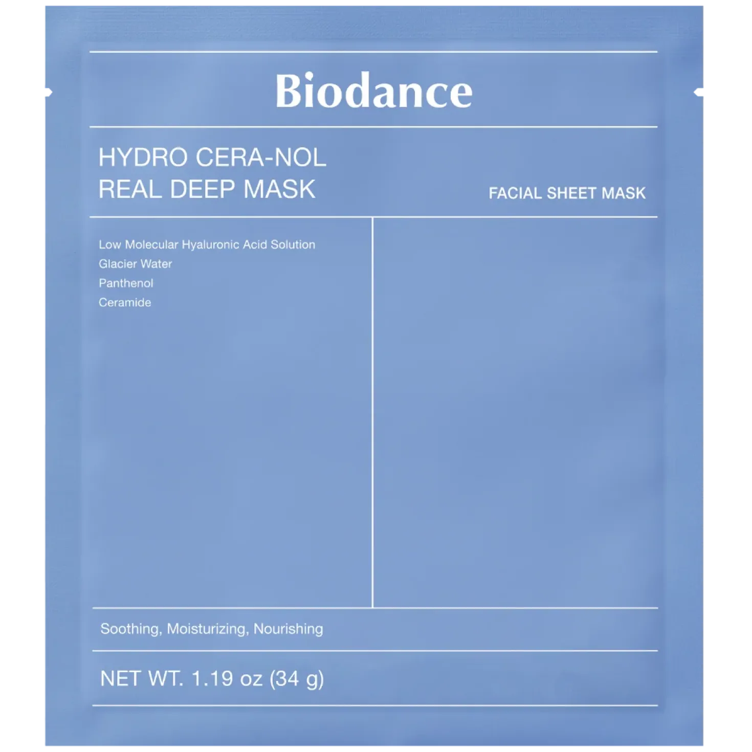 Biodance Hydro Cera-Nol Real Deep Mask - Kasvonaamio 1 kpl