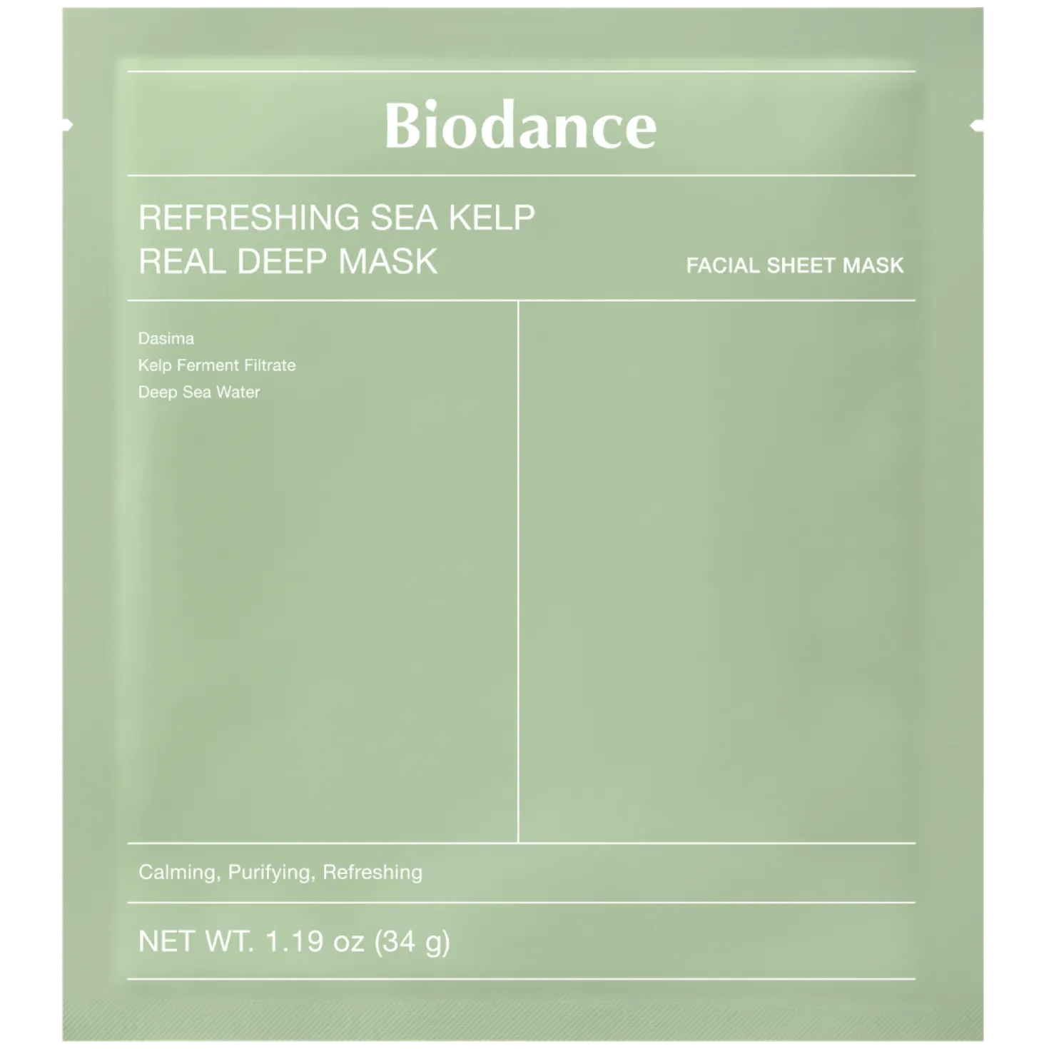 Biodance Refreshing Sea Kelp Real Deep Mask - Kasvonaamio 1 kpl