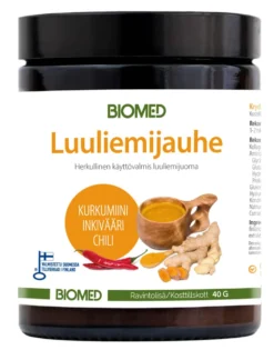 Biomed Luuliemijauhe Kurkumiini + Inkivääri + Chili 40 g