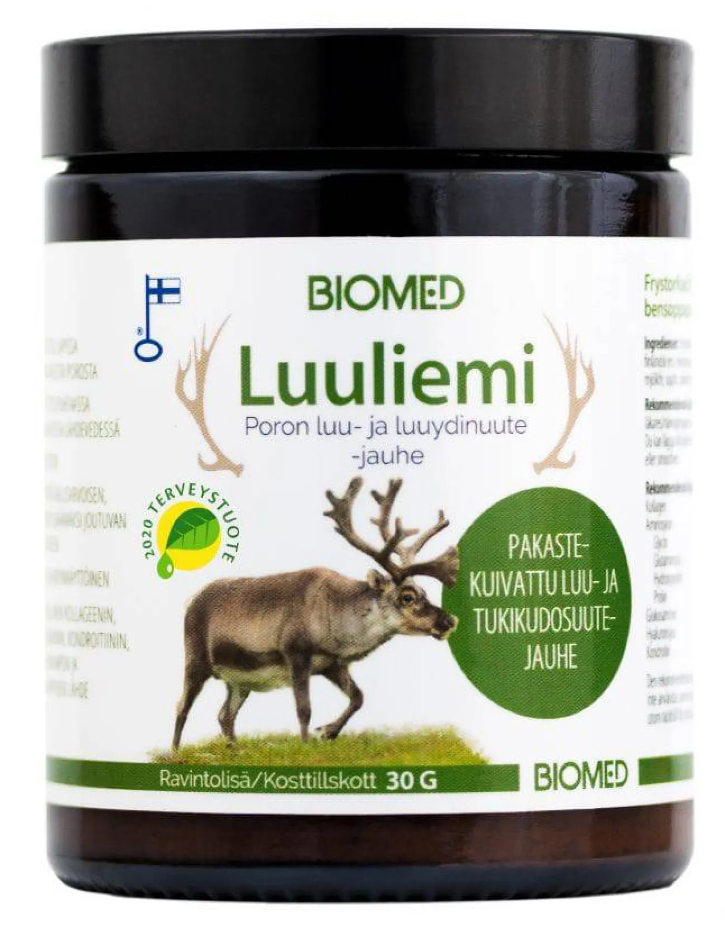 Biomed Luuliemijauhe - Suomalainen pakastekuivattu poron luuliemi 30 g