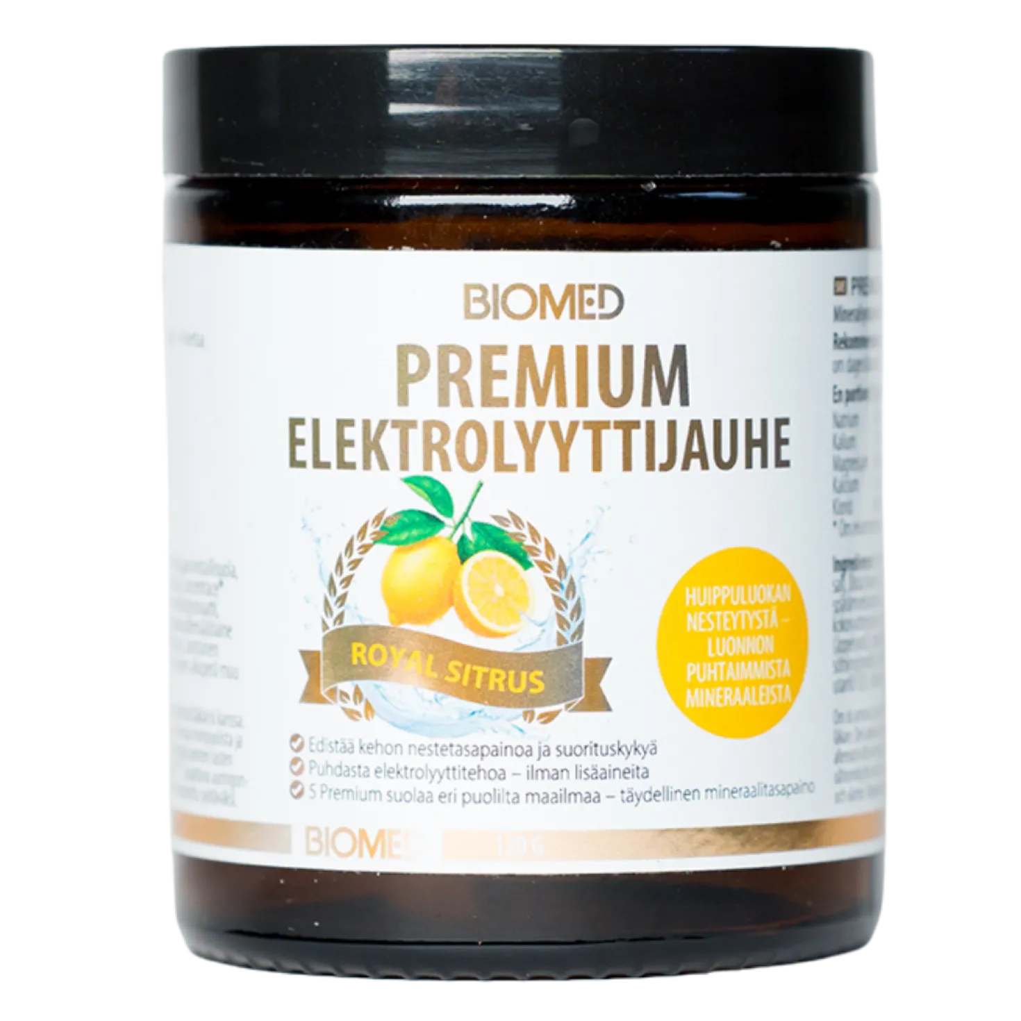 Biomed Premium Elektrolyyttijauhe Royal Sitrus 120 g