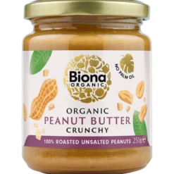 Biona Maapähkinävoi Crunchy - Suolaton 250 g