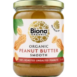 Biona Organic Peanut Butter Smooth - Maapähkinävoi Suolaton 500 g