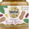 Biona Organic Smooth Unsalted Peanut Butter - Suolaton Maapähkinävoi 250 g