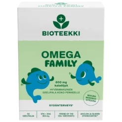 Bioteekin Omega Family Mansikka-sitruuna 54 kpl - erä