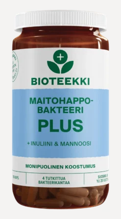 Bioteekki Maitohappobakteeri PLUS + Inuliini & Mannoosi 100 kaps.
