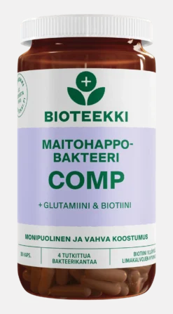 Bioteekki Maitohappobakteeri COMP + Glutamiini & Biotiini 80 kaps.