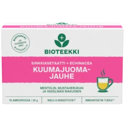 Bioteekki Sinkkiasetaatti + Echinacea - Kuumajuomajauhe 10 pss.