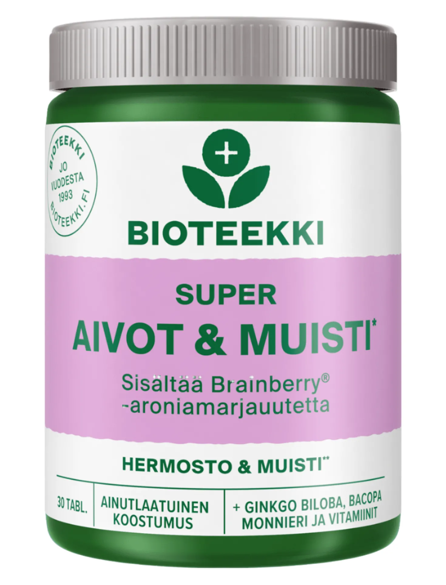 Bioteekki Super Aivot & Muisti 30 tabl. - Päiväys 03/2027