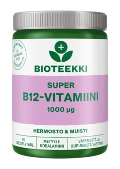 Bioteekki Super B12 - vitamiini 1000 µg 90 tabl.