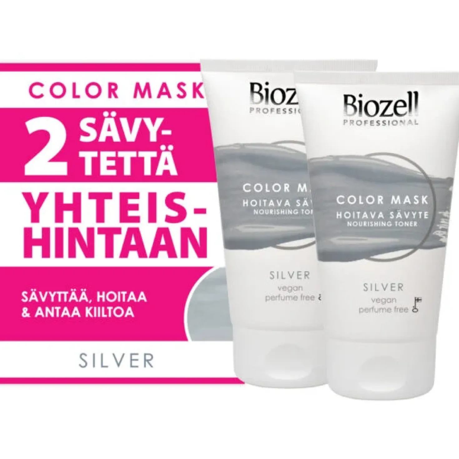 Biozell Professional Color Mask 2 - Pack - Sävyte Silver 2 x 150 ml