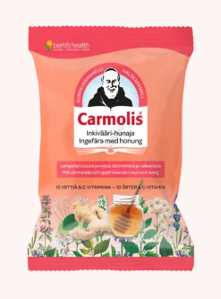 Carmolis Inkivääri-Hunaja Kurkkukaramelli 75 g