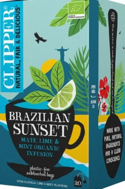 Clipper Brazilian Sunset - Limen ja mintun makuinen mate tee 20 pss.