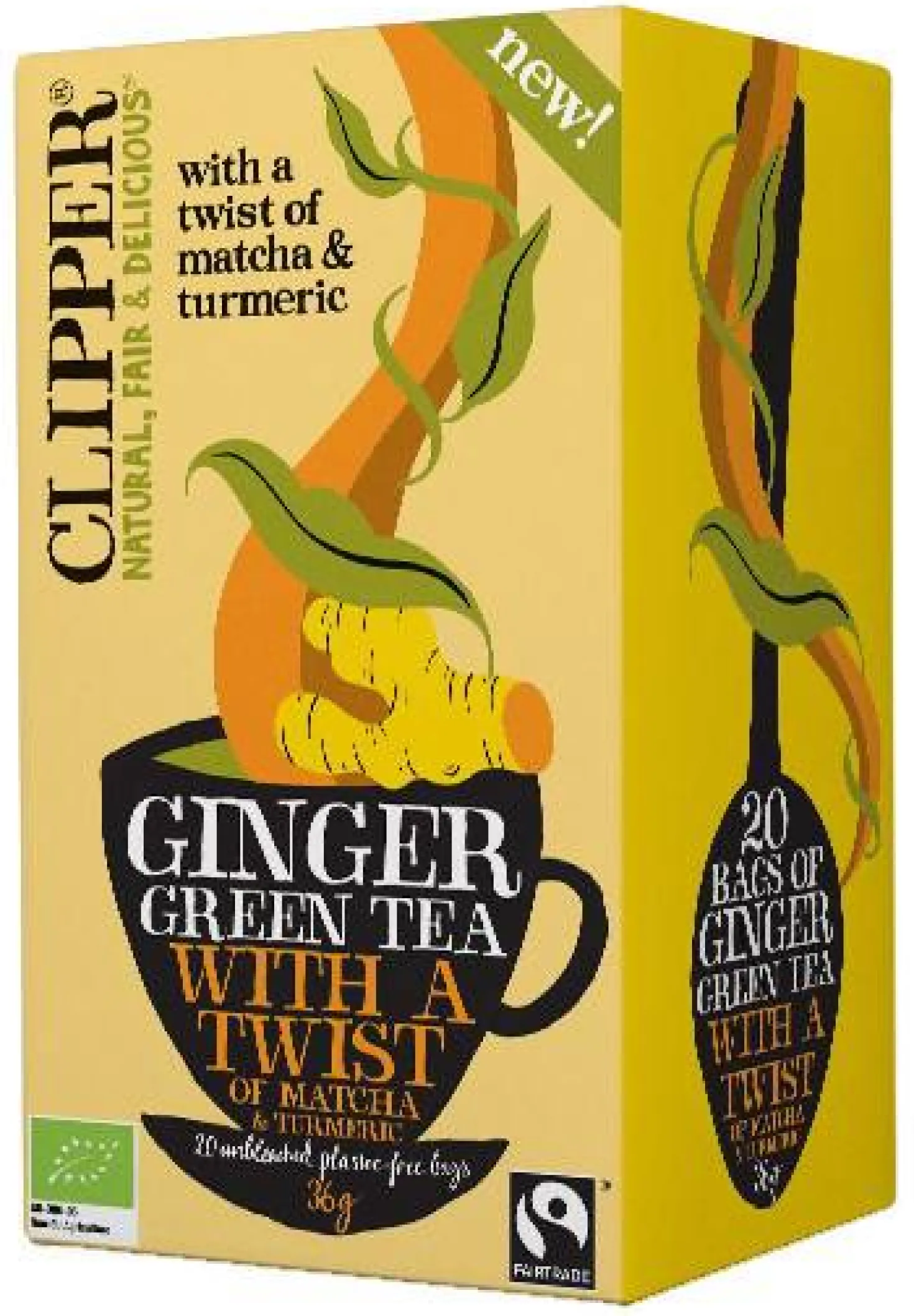 Clipper Ginger Green Tea - Inkivääri vihreä tee 20 pss