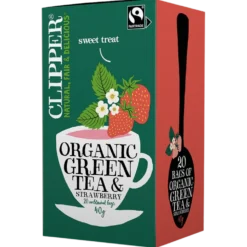 Clipper Organic Green Tea & Strawberry - Vihreä tee mansikka 20 pss