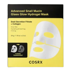 COSRX Advanced Snail Mucin Glass Glow Hydrogel Mask - Kasvonaamio 3 kpl