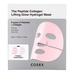 COSRX The Peptide Collagen Lifting Glow Hydrogel Mask - Kasvonaamio 3 kpl