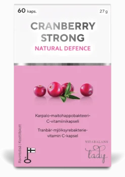 Cranberry Strong - Karpalo- Maitohappobakteeri- C-vitamiinivalmiste 60 kaps.