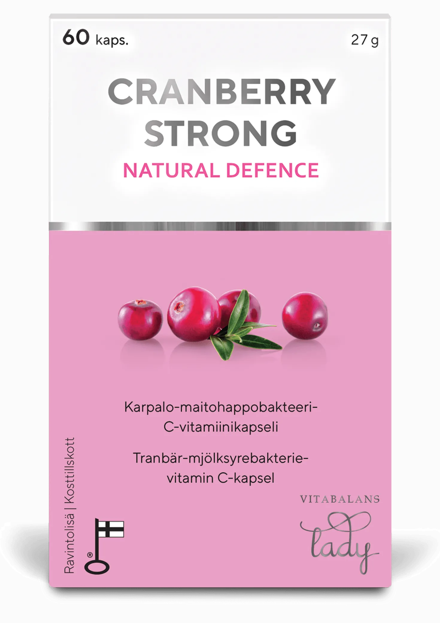Cranberry Strong - Karpalo- Maitohappobakteeri- C-vitamiinivalmiste 60 kaps.