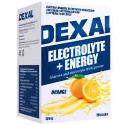 Dexal Electrolyte + Energy & Glucose - Glukoosi ja Elektrolyytijuomajauhe 20 pss.