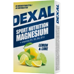 Dexal Sport Nutrition - Magnesium + B-vitamiinit Sitruuna- Lime 30 Imeskelytablettia - Päiväys 03/2027