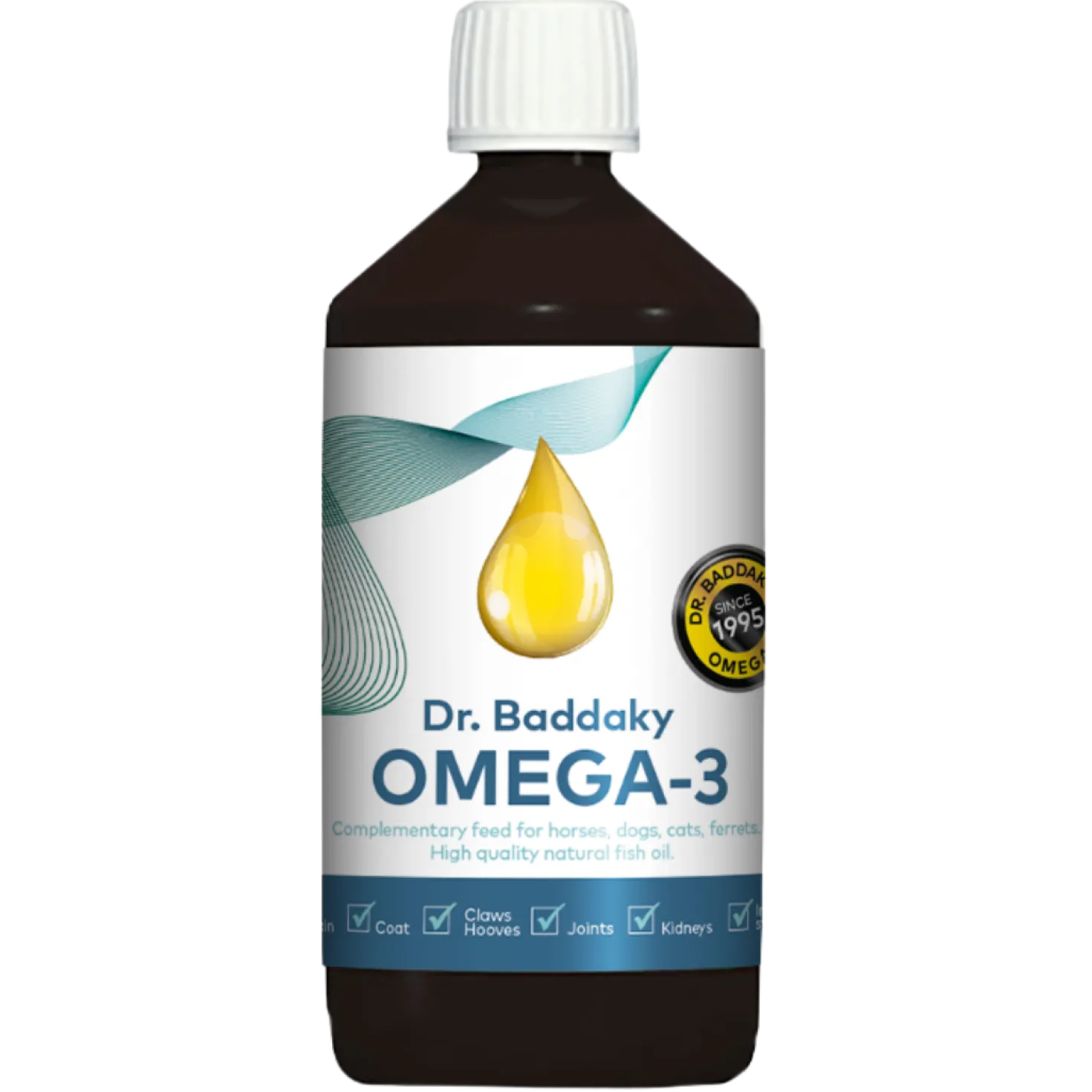 Dr. Baddaky Omega-3 - Koirille, kissoille ja hevosille 1000 ml
