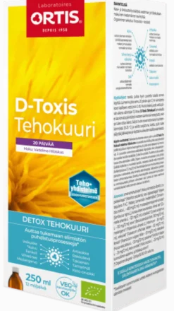 D-Toxis Detox Tehokuuri Vadelma-Hibiskus 250 ml