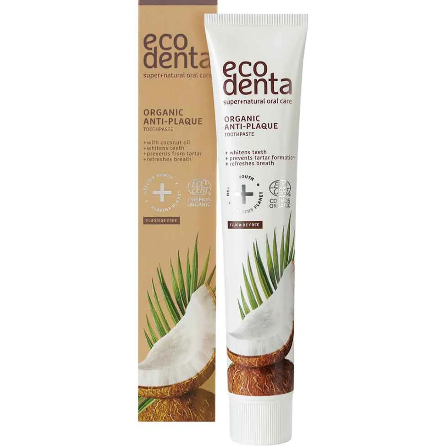 Ecodenta Anti-Plaque Toothpaste - kookoshammastahna fluoriton