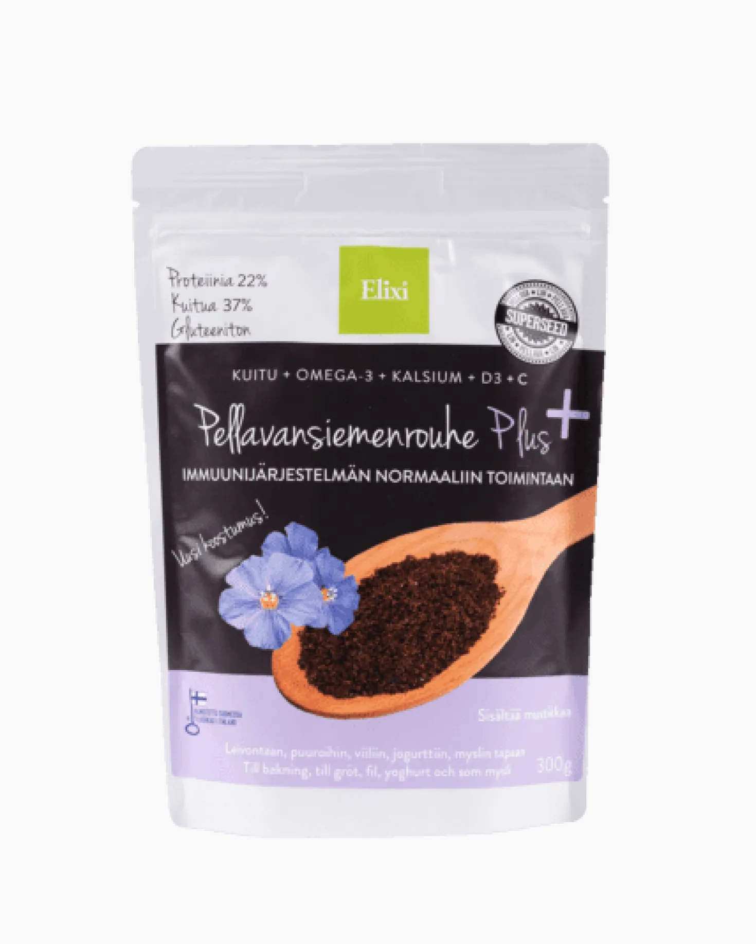 Elixi Pellavansiemenrouhe Plus+ 300 g