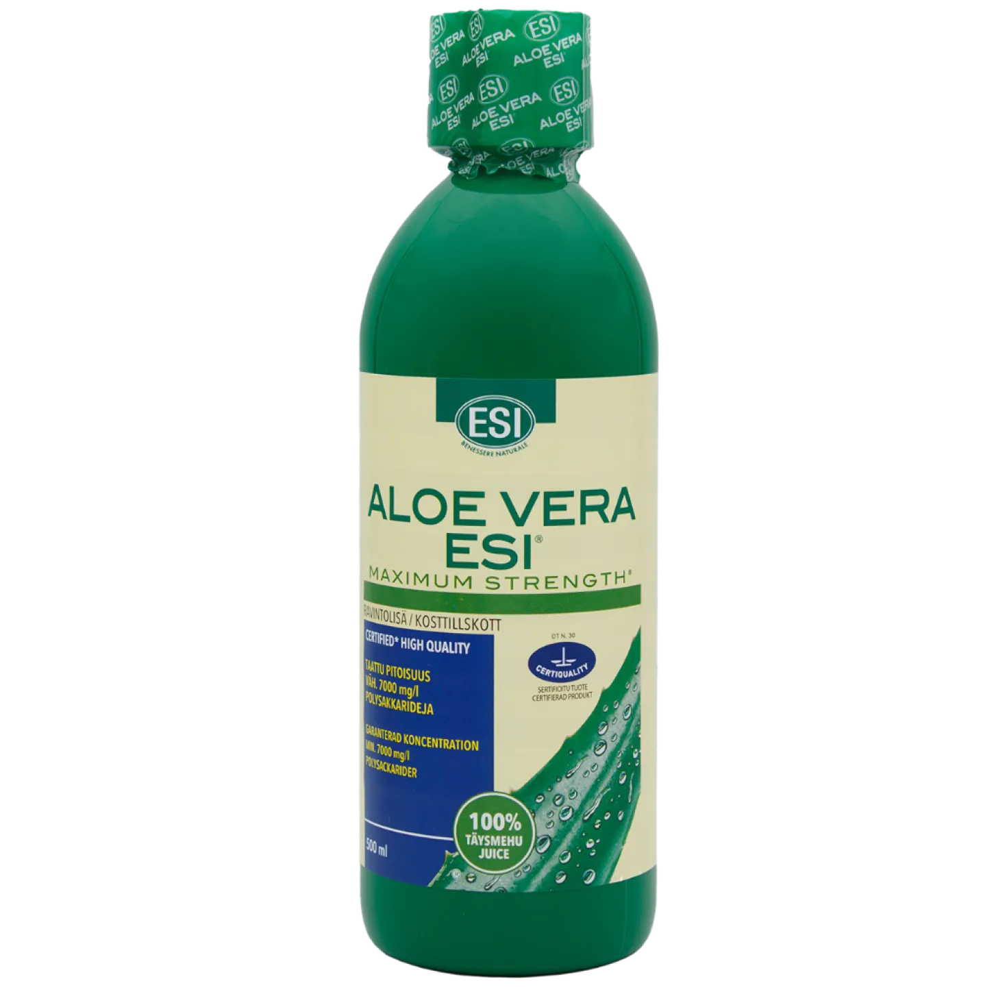ESI Aloe Vera Maximum Strength Täysmehu 500 ml