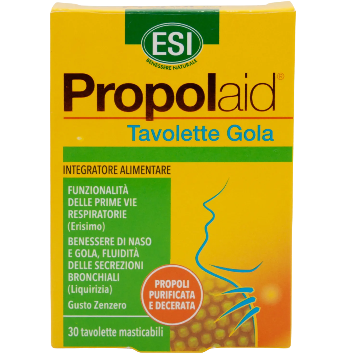 ESI Propolaid Imeskelytabletti - Inkivääri 30 tbl. - Päiväys 12/2026