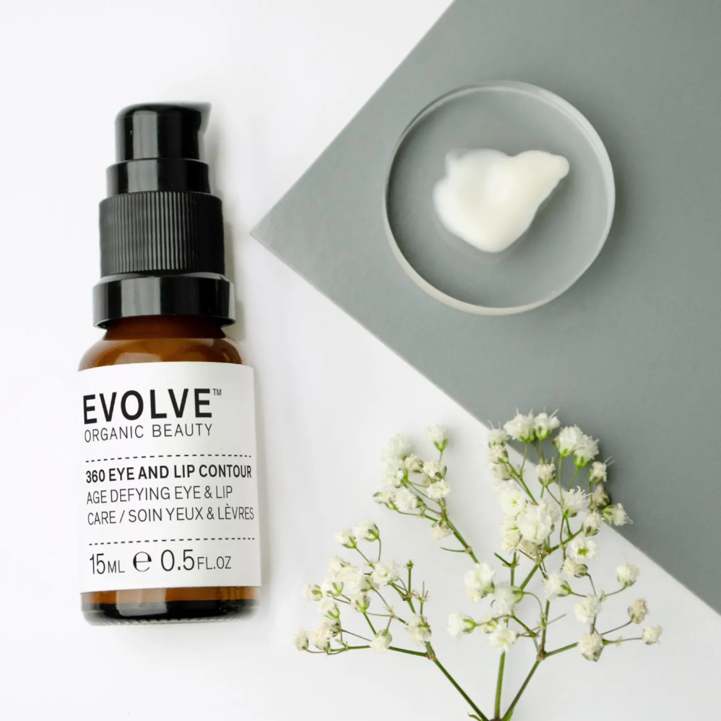 Evolve Organic Beauty 360 Eye and Lip Contour - Huulten- ja silmänympärysvoide 15 ml