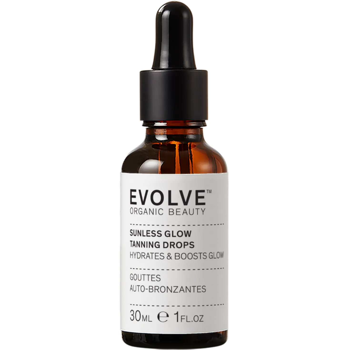 Evolve Organic Beauty Sunless Glow Tanning Drops - Itseruskettavat Tipat 30 ml