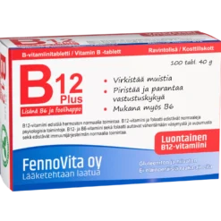 FennoVita B12 1000 µg + B6 & Foolihappo 100 tabl.