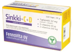 FennoVita Sinkki + C + D + Kupari 100 kaps.
