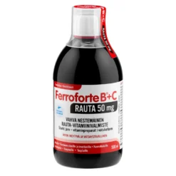 Ferroforte B + C Rauta 50 mg - Vahva Rauta-vitamiinivalmiste 500 ml