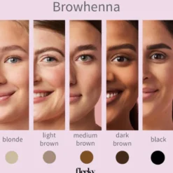 Fleeky Browhenna Kit Mini - Kulmien Kestoväri Light Brown