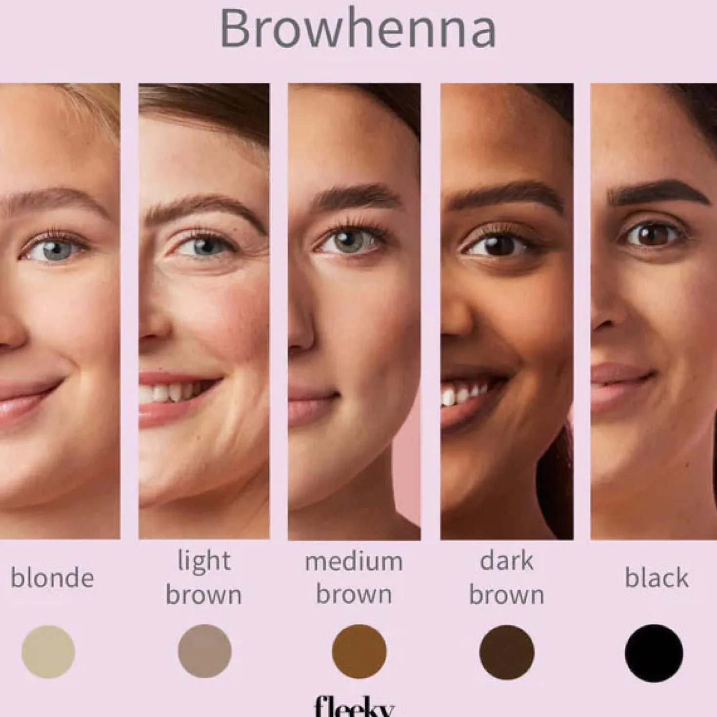 Fleeky Browhenna Kit Mini - Kulmien Kestoväri Light Brown
