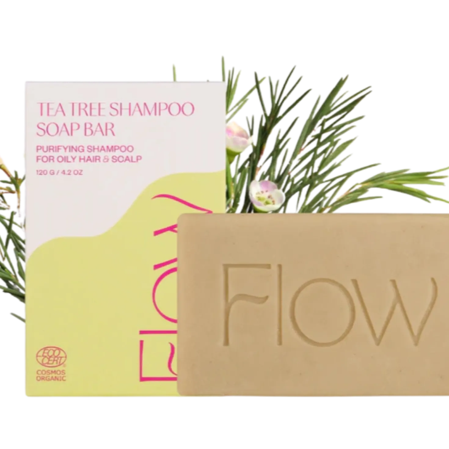 Flow Tea Tree shampoo Soap Bar - teepuu shampoopala 120 g - erä