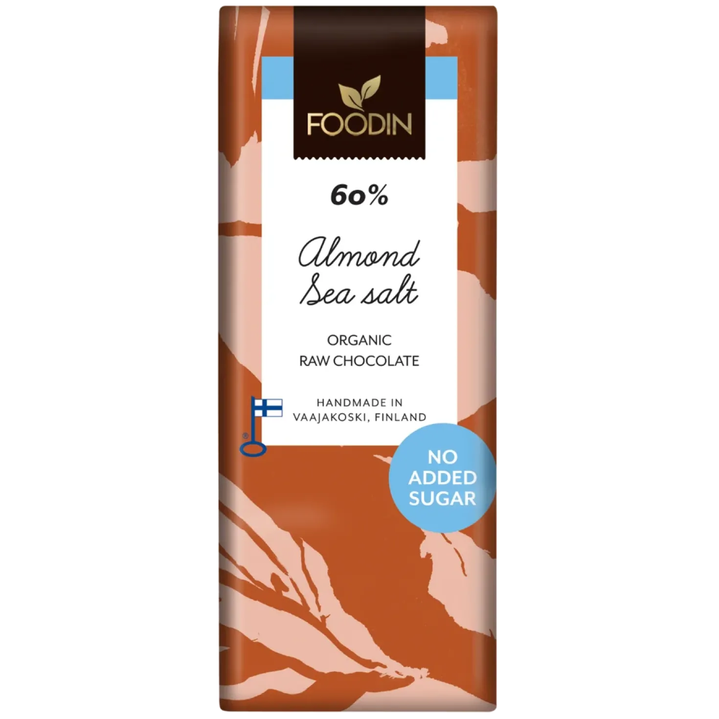Foodin Almond Sea Salt - Sokeroimaton Raakasuklaa Manteli-Merisuola 60%